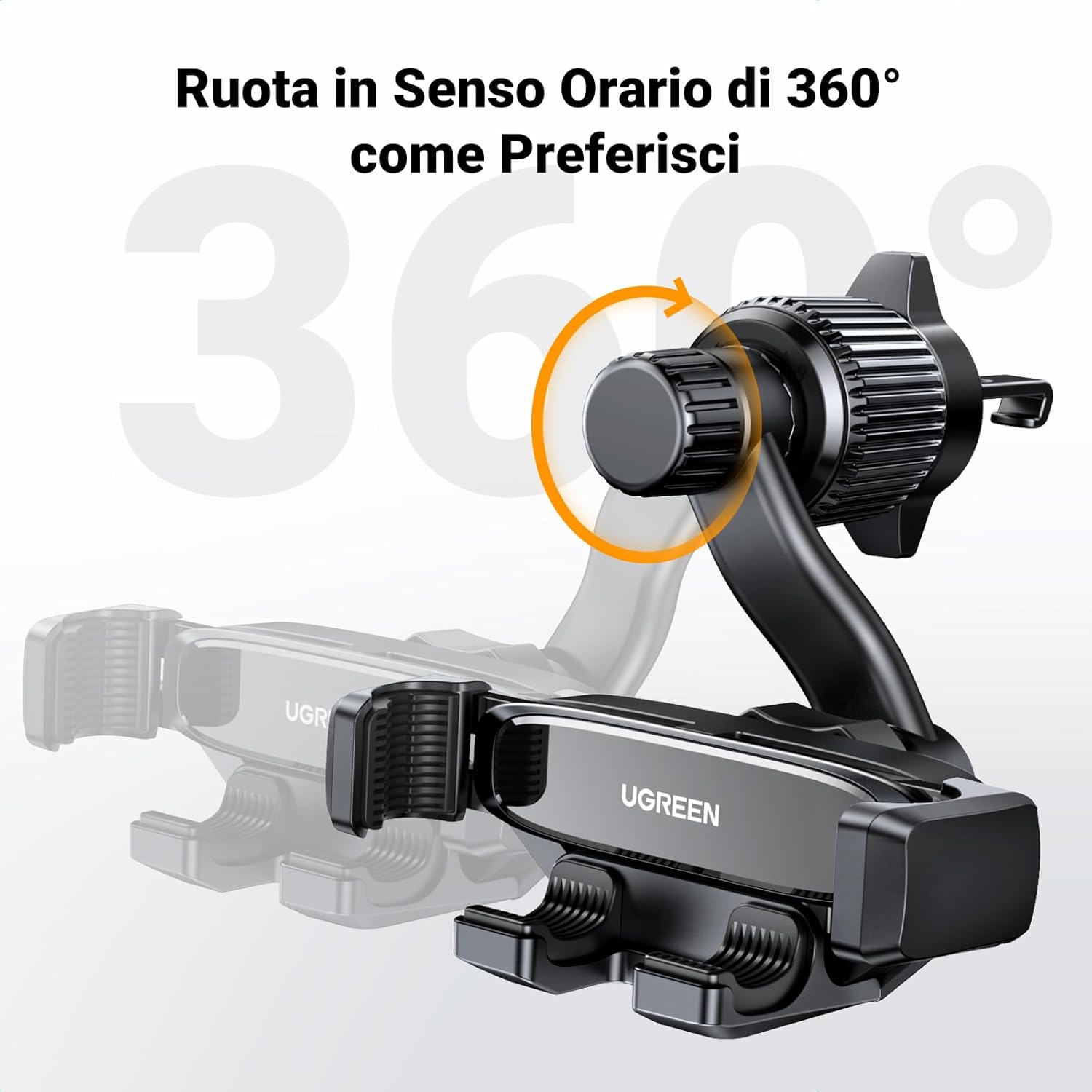 Detalle 2 de UGREEN Supporto Telefono Auto Gravità 360°