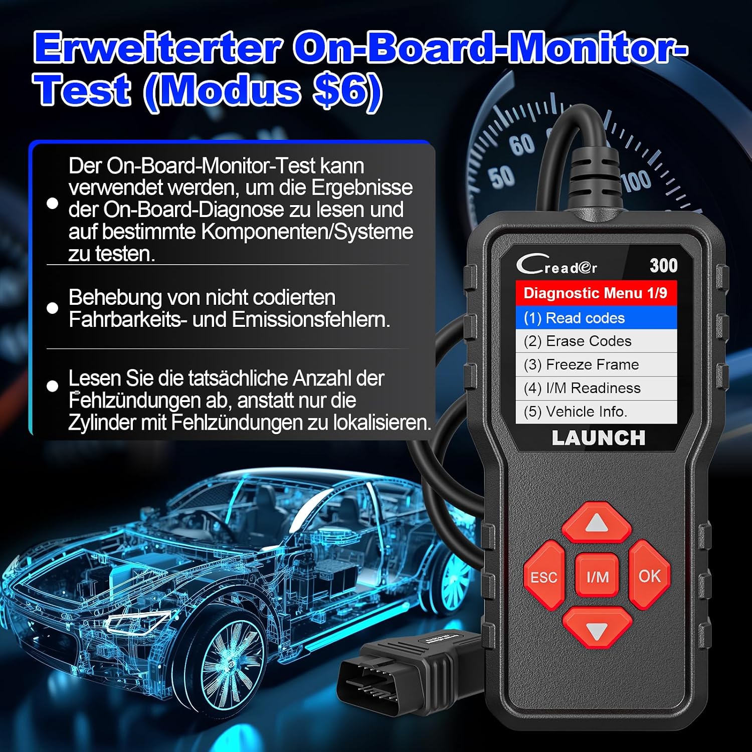 Thumbnail 3 de Launch CR300 OBD2 Diagnosetool – Kompatibel mit EU-Fahrzeugen ab 2000