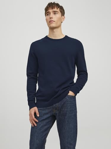 Thumbnail 4 de Jack & Jones Jjebasic Suéter Hombre Crew Neck Armada Blazer 💙