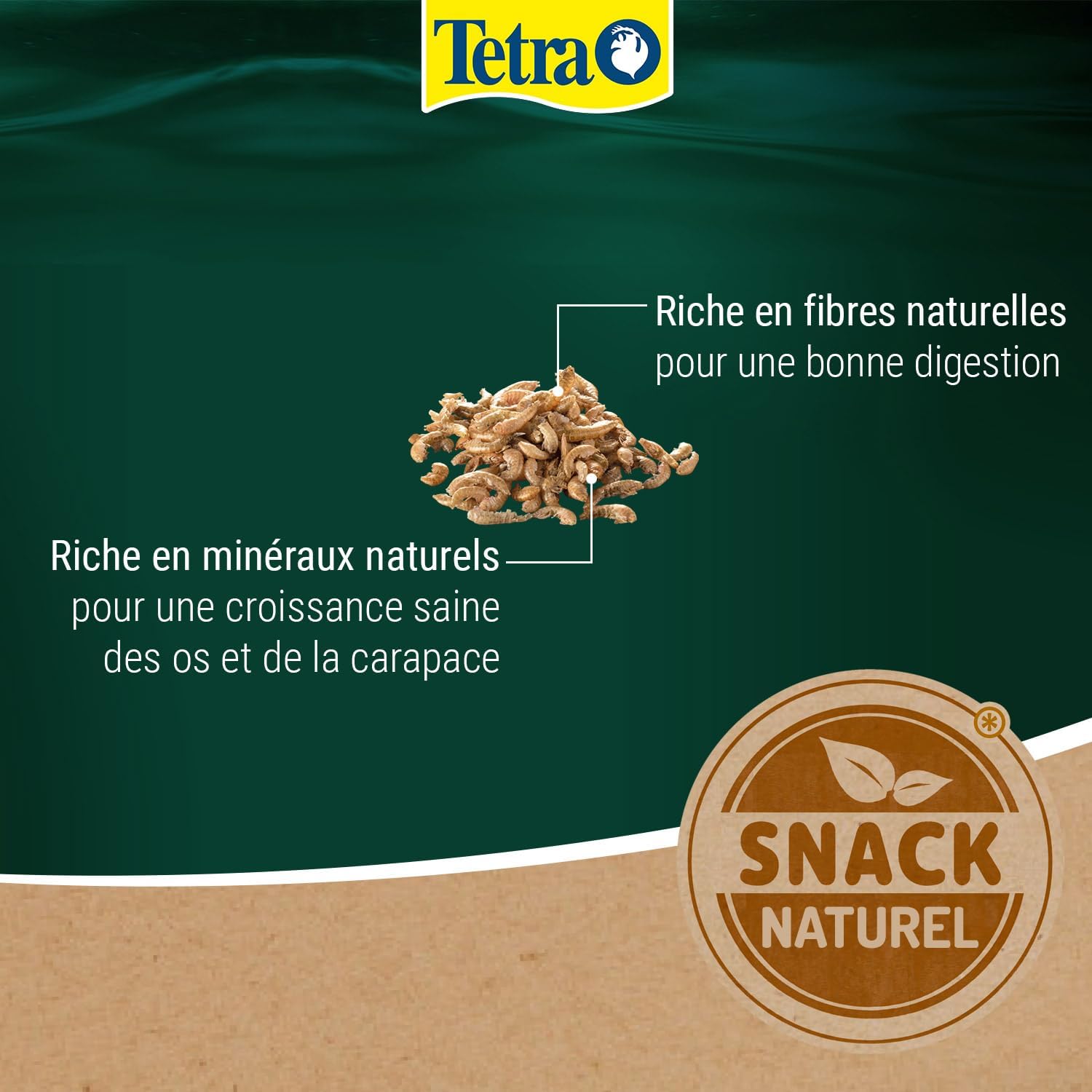 Detalle de TETRA Gammarus – Complément alimentaire naturel pour tortues d'eau (1 Litre) avec couvercle doseur