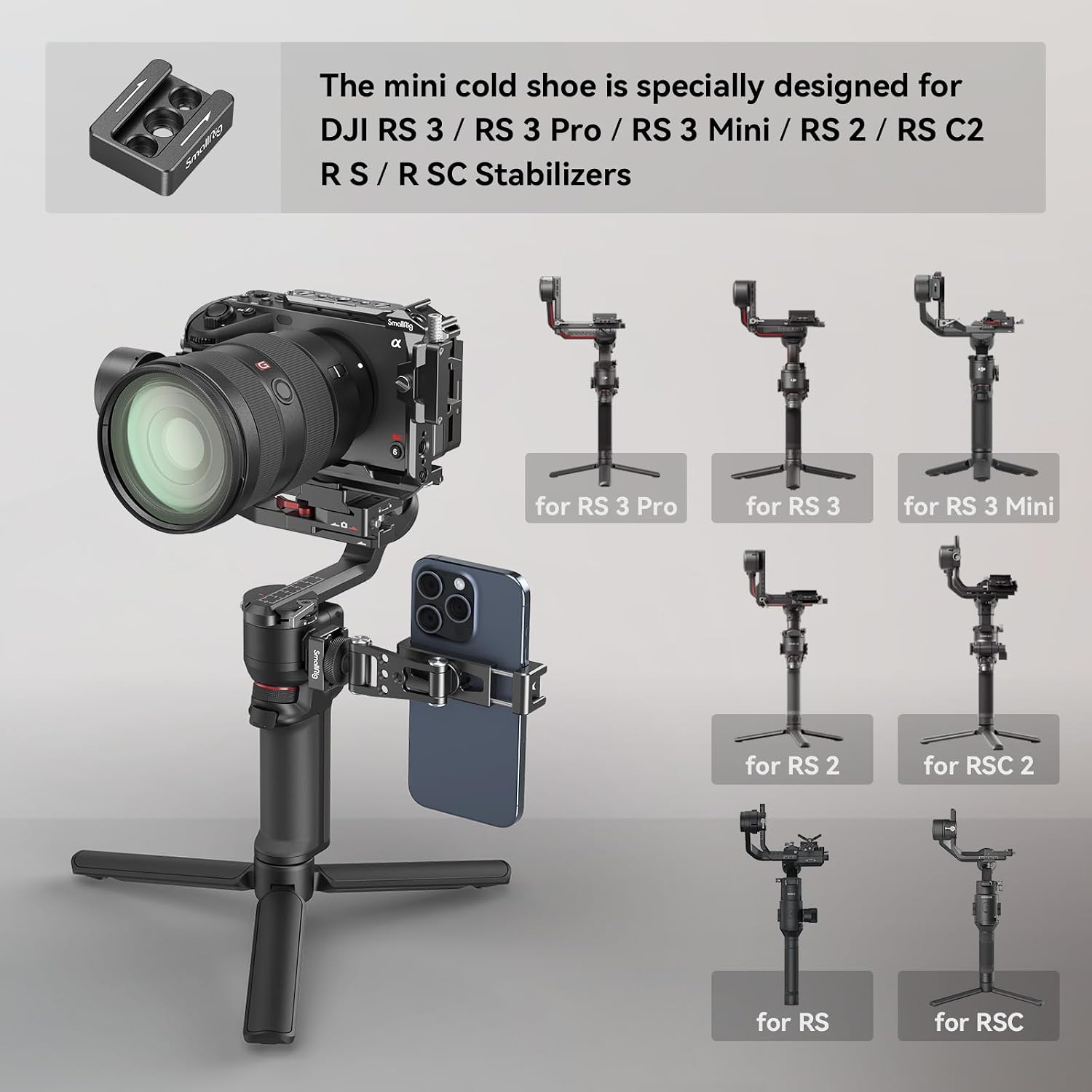 Detalle 2 de SMALLRIG 4301 support téléphone 500 g