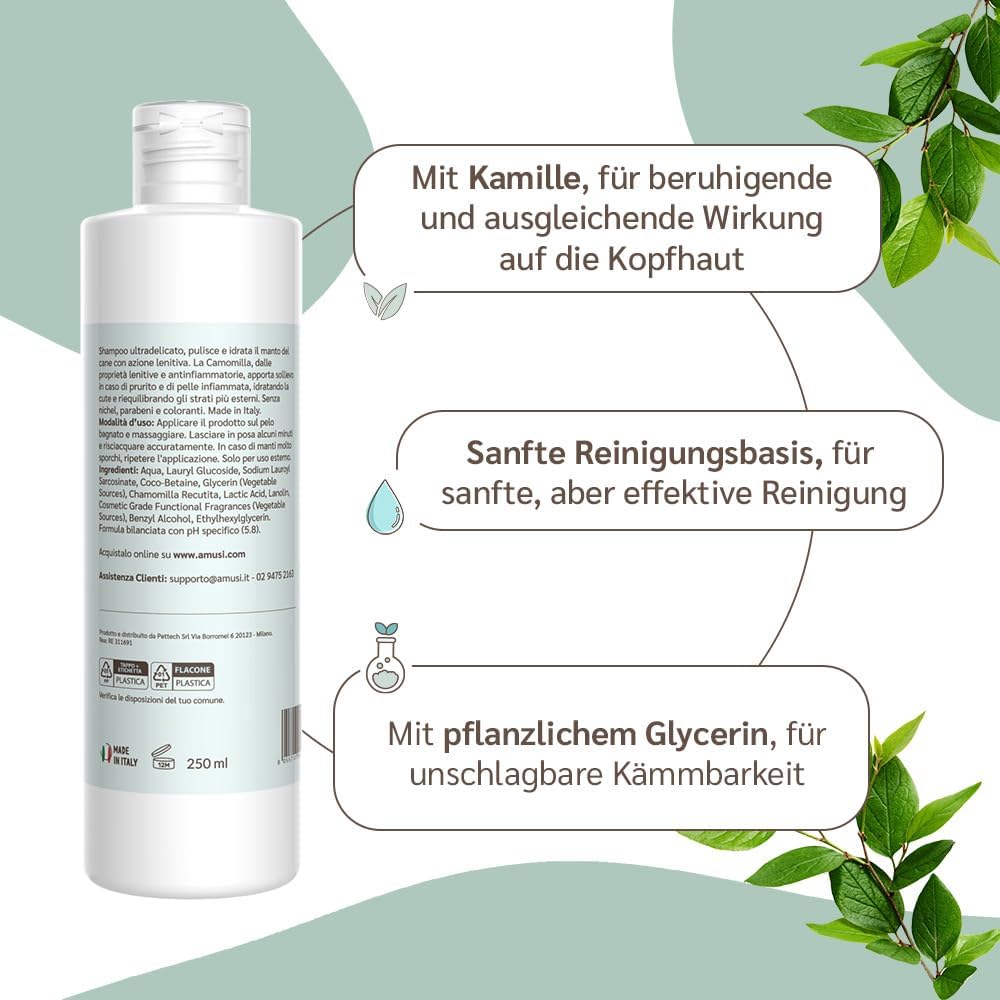 Detalle 2 de amusi Dermatitis-Hundeshampoo sensitiv 250 ml