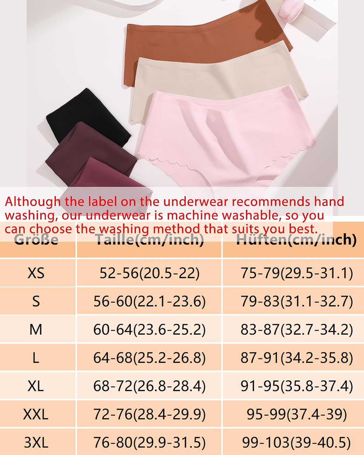 Detalle 2 de Nahtlose High-Waist Slips 6er Pack Damen
