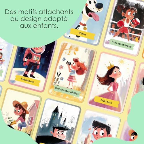 Detalle de Rabano Art Jeu de mimes pour enfants – Jeu éducatif et cadeau pour filles et garçons