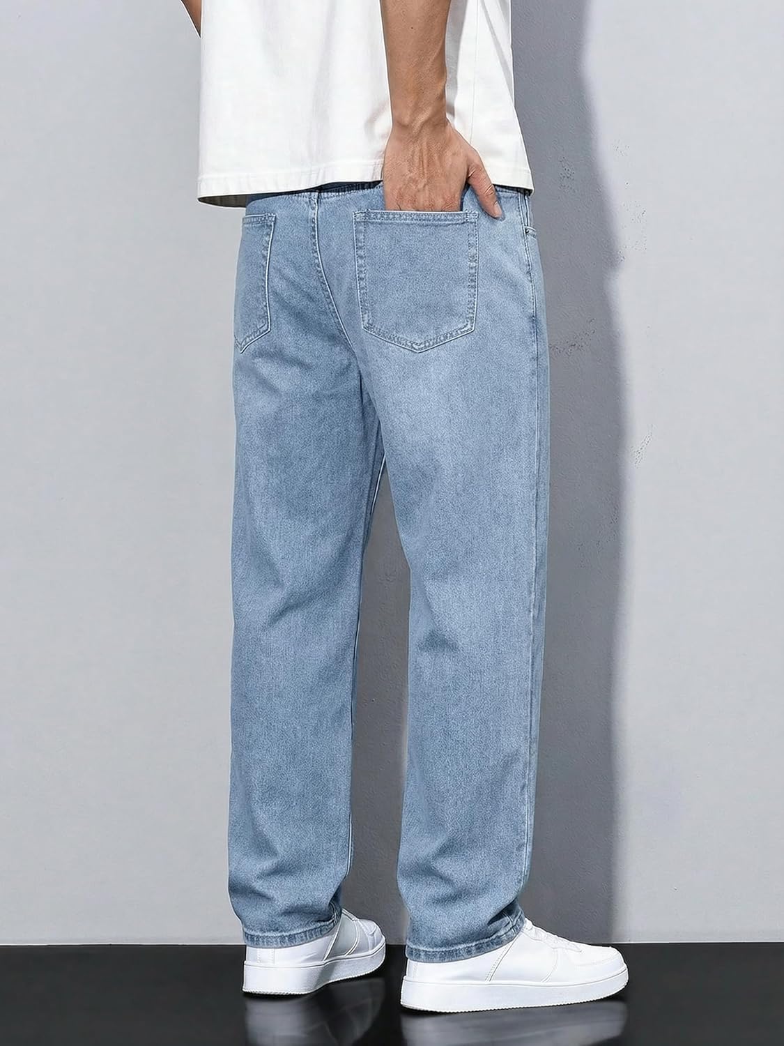 Thumbnail 1 de JMIERR Herren Baggy Jeans aus Baumwolle – bequeme Stretch-Jeans im Vintage-Relaxed-Fit