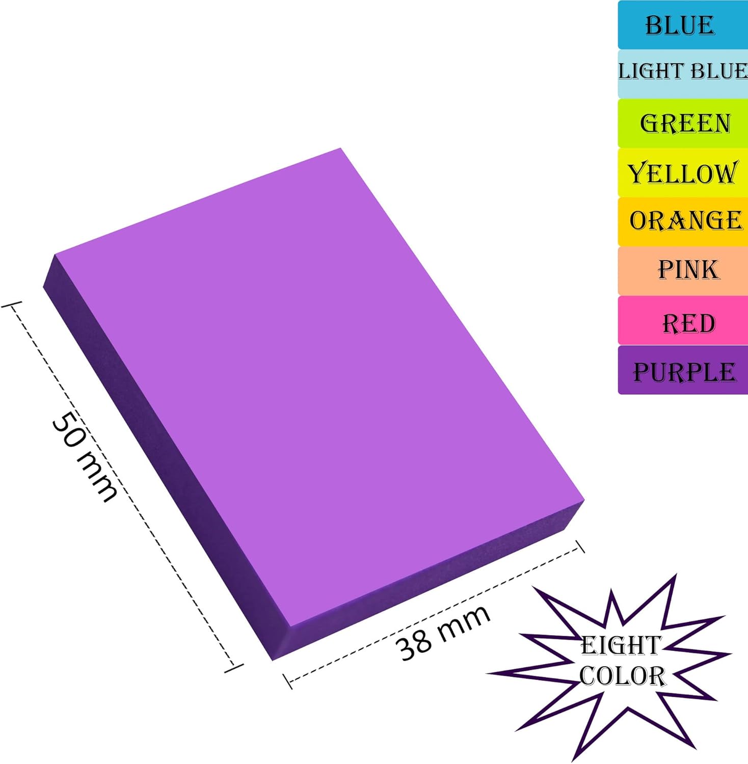 Thumbnail 1 de Farbige Haftnotizen 51 x 38 mm 75 Blatt