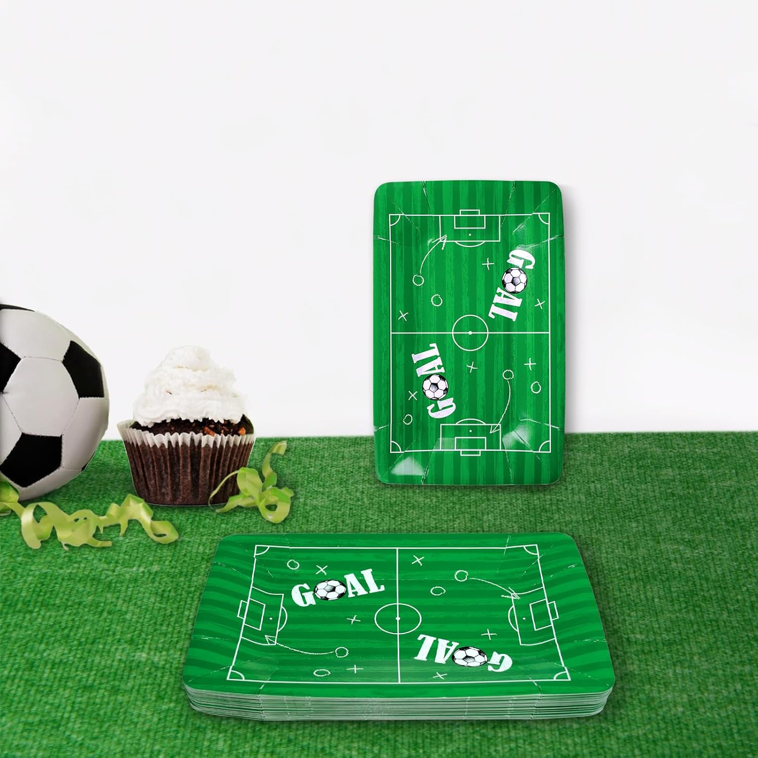 Thumbnail 4 de BFB 30 Rechteckig Pappteller Fußball – 23 x 14,5 cm, 30er Set