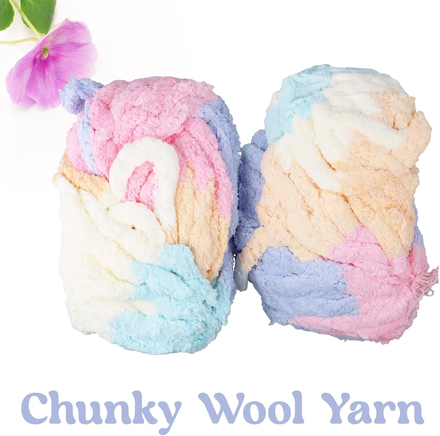 Thumbnail 5 de Chunky Yarn 250g x2 Super Chunky Cotton Candy 🧶