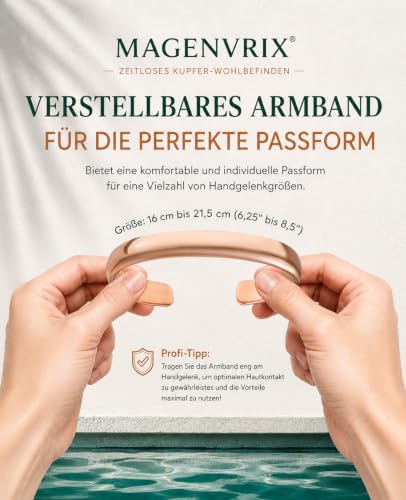 Thumbnail 3 de MAGENVRIX Kupferarmband aus 99,99 % reinem Kupfer, verstellbar