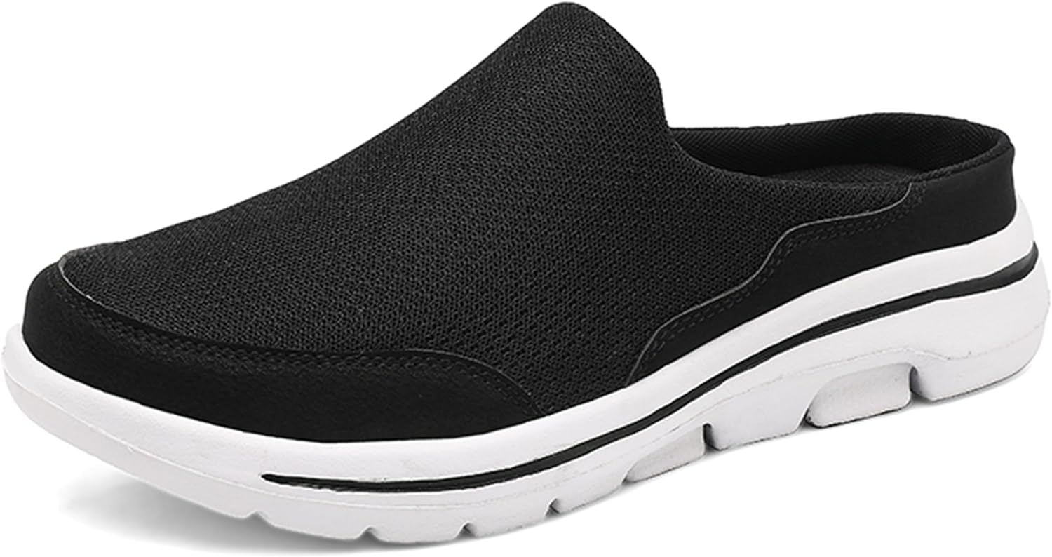 Detalle de SMajong Slip on Mules: Breathable Knit Garden Slippers for Indoor and Outdoor Use