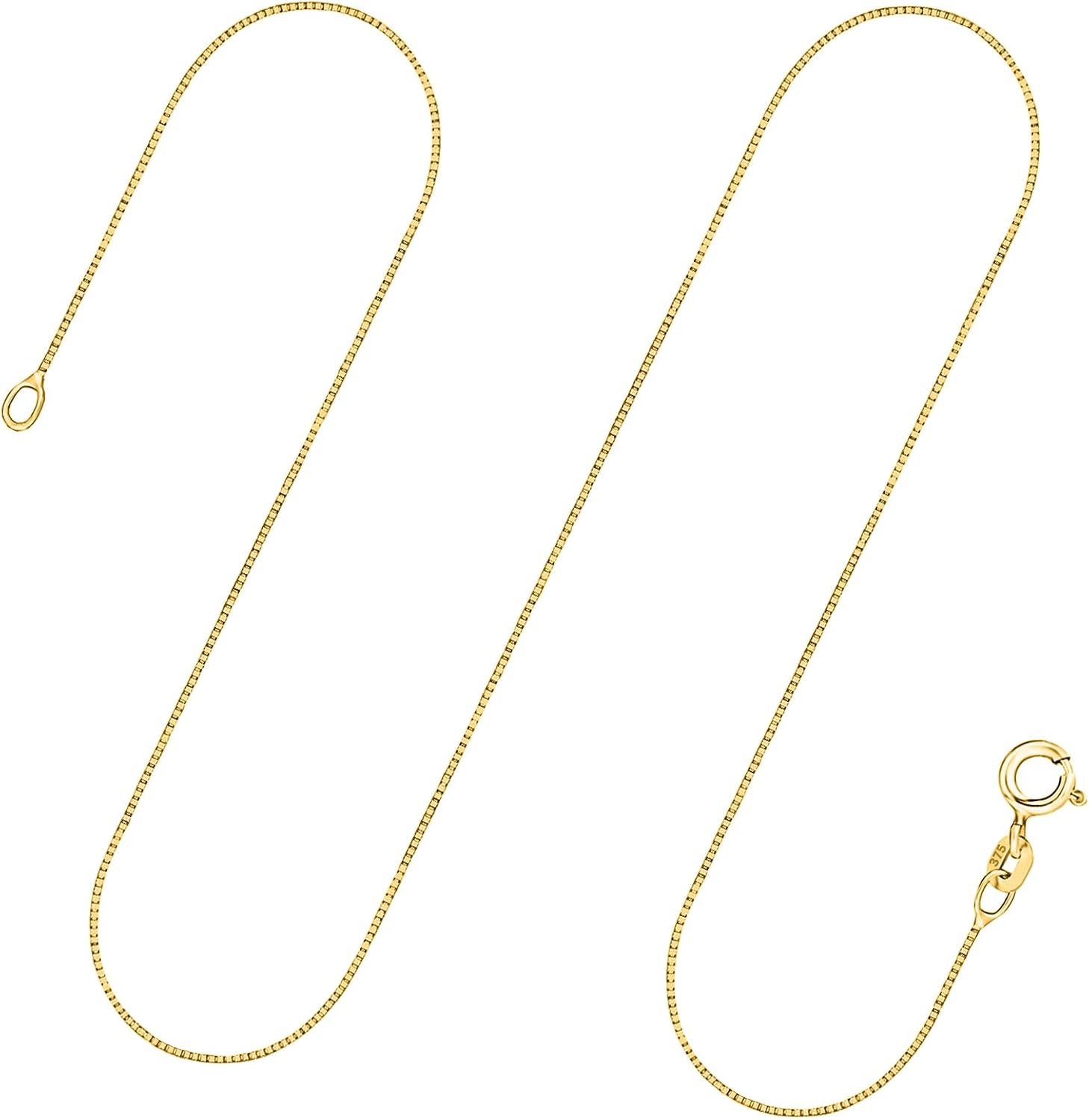 Detalle de EDELIND Chaîne en or jaune 8K (333) 60 cm - Chaîne vénitienne 0,6 mm avec boîte cadeau