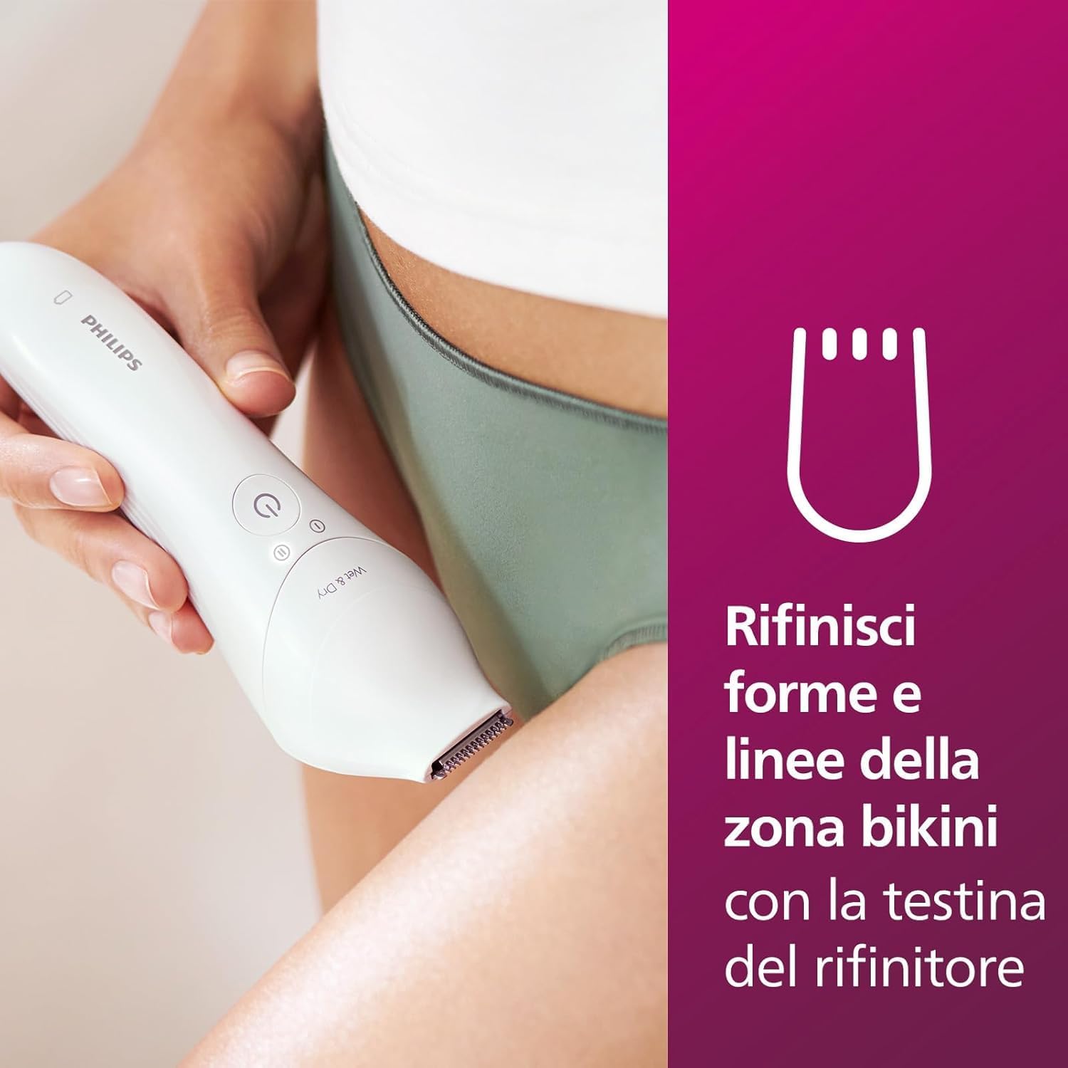 Thumbnail 4 de Philips Epilator Series 8000 BRE715/00 Wet & Dry cordless con 6 accessori