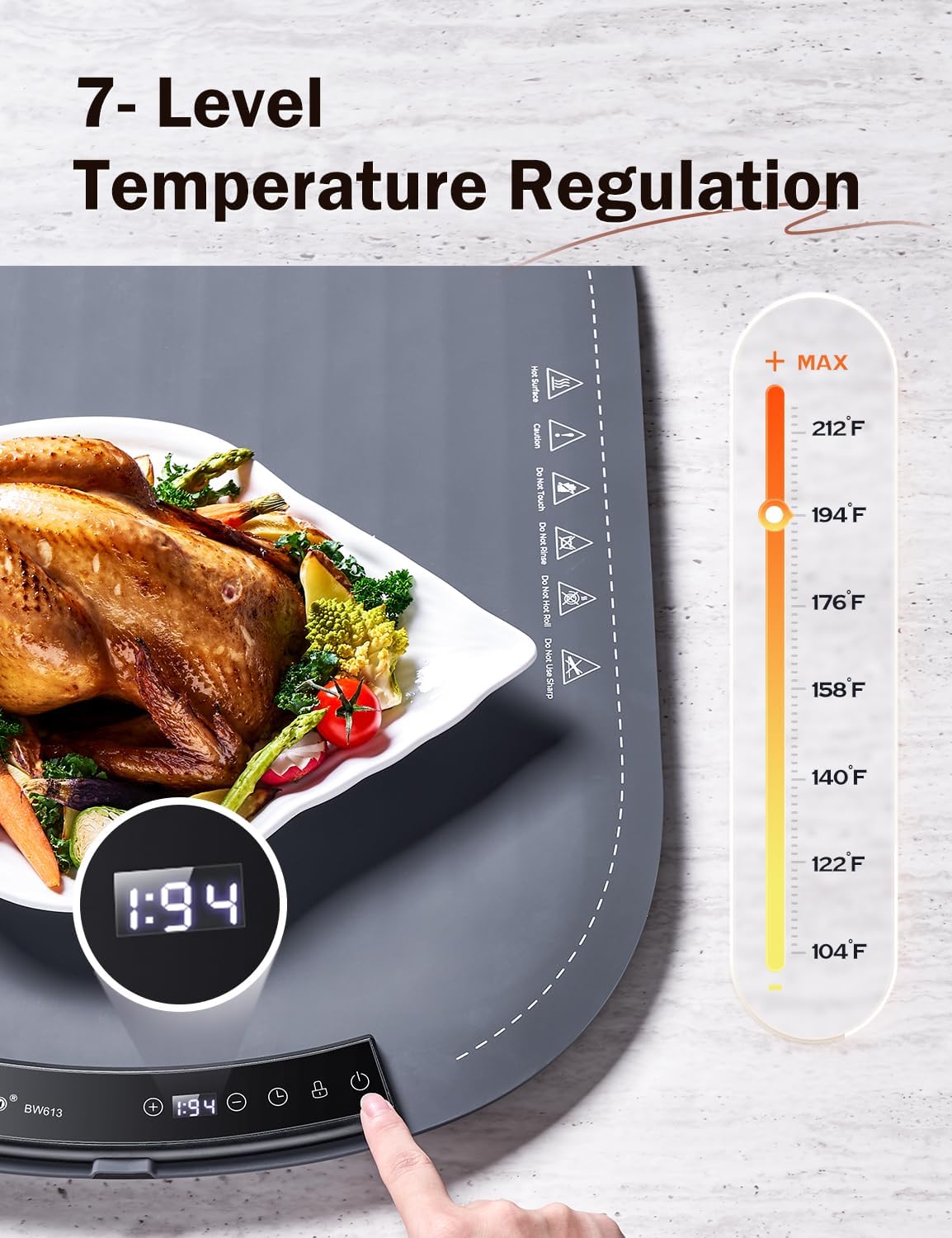 Detalle 1 de SINOPUREN Electric Food Warming Mat 24x16"