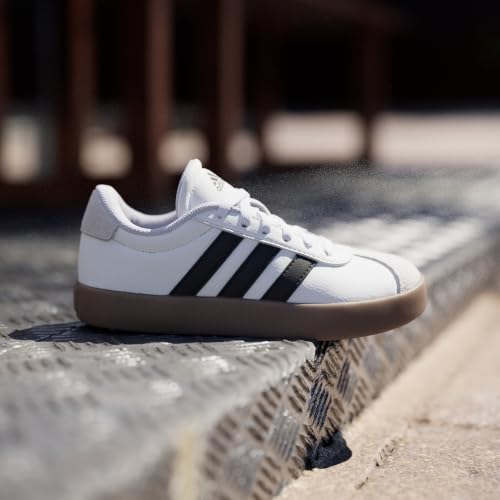 Detalle de Adidas Vl Court 3.0 Kinder Schuhe – Cloud White/Core Black/Grey One, Größe 36 EU