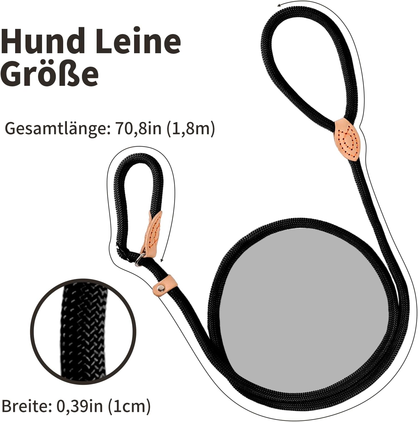 Detalle 2 de Retrieverleine mit Zugstopp 180 cm đ