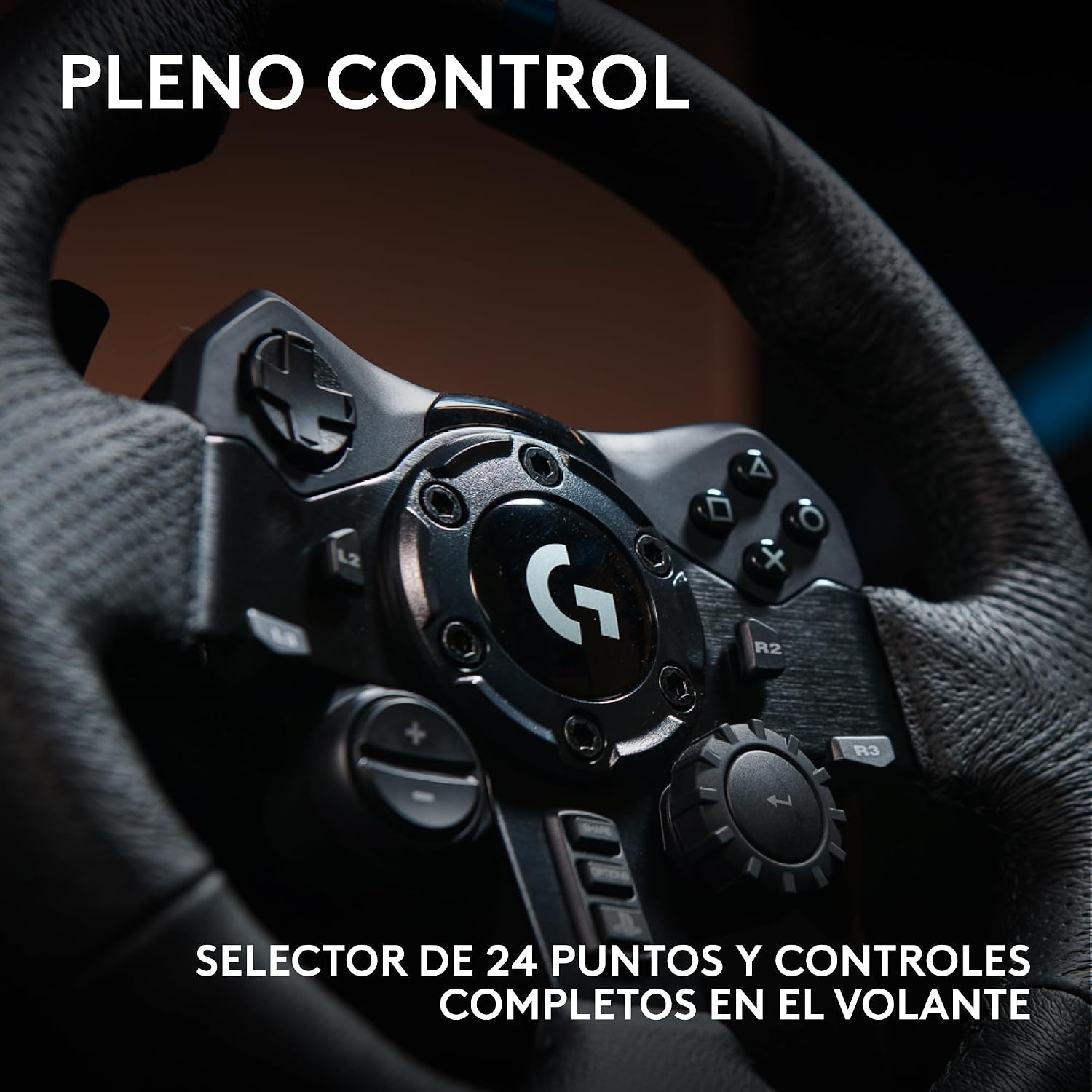Detalle de Logitech G G923 Racing Wheel and Pedals con TRUEFORCE y doble embrague programable