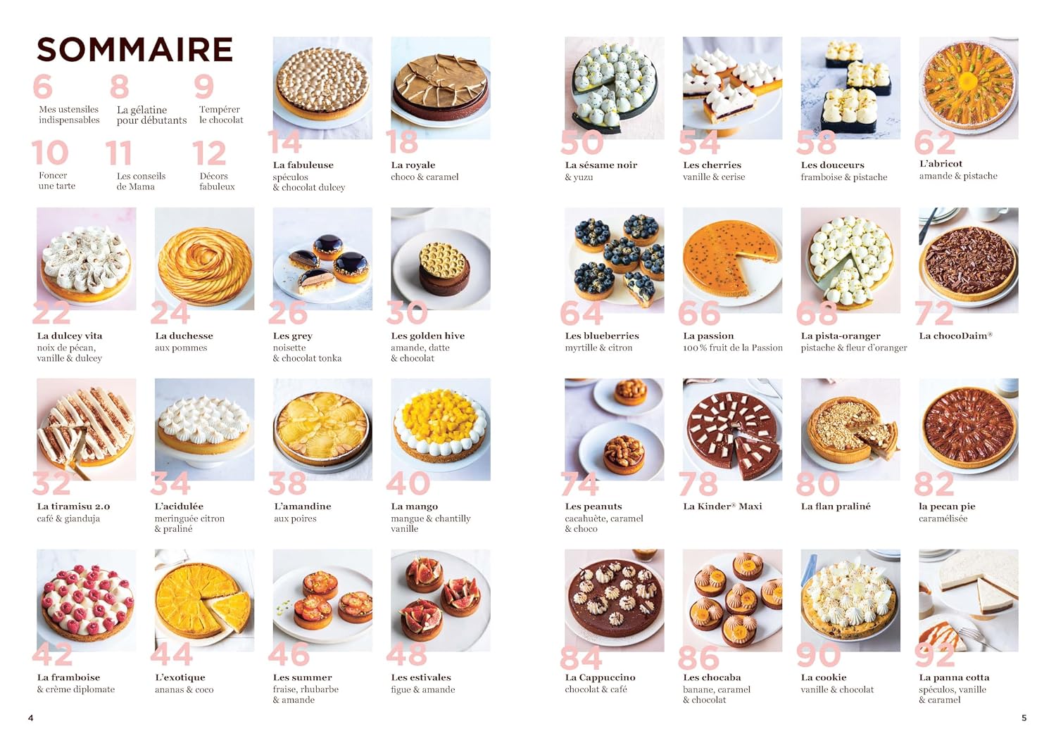 Detalle de Les pâtisseries de Mama – Tartes et tartelettes: ilustrowana książka o tartach