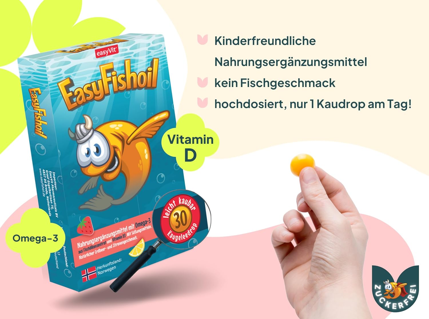 Thumbnail 1 de EasyFishoil Omega-3 Jelly für Kinder mit D3 – Soft Jellies für 30 Tage