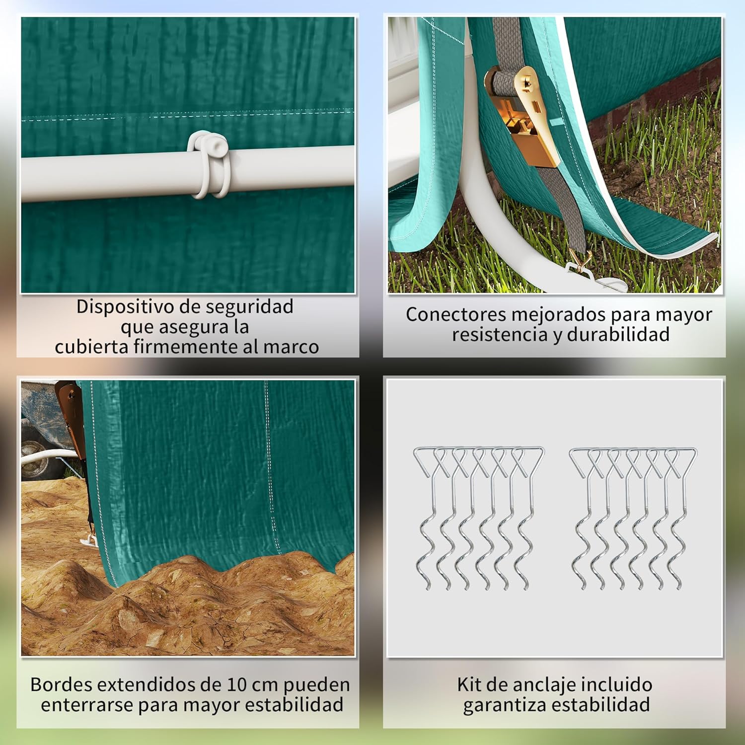 Thumbnail 4 de Outsunny Carpa de Jardín 2,4x2x2 m