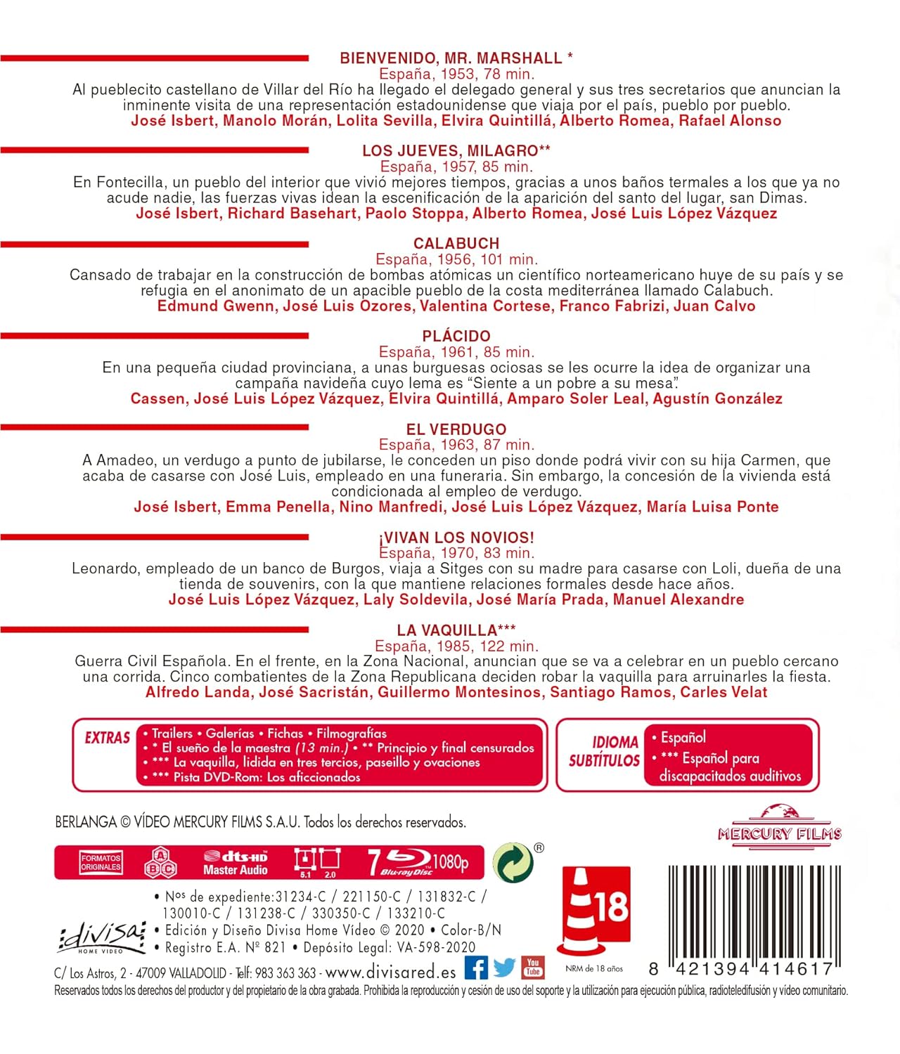 Detalle 2 de Divisa HV Berlanga 1921-2021 Blu-ray Pack 7