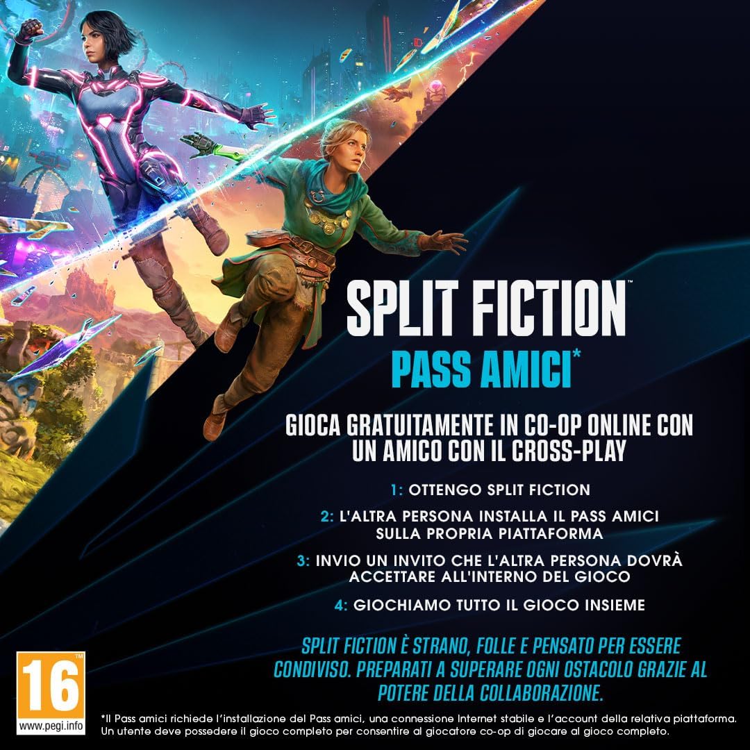 Detalle de Split Fiction per PC (EA App/Origin) – Gioco avventura in split-screen cooperativo, in italiano