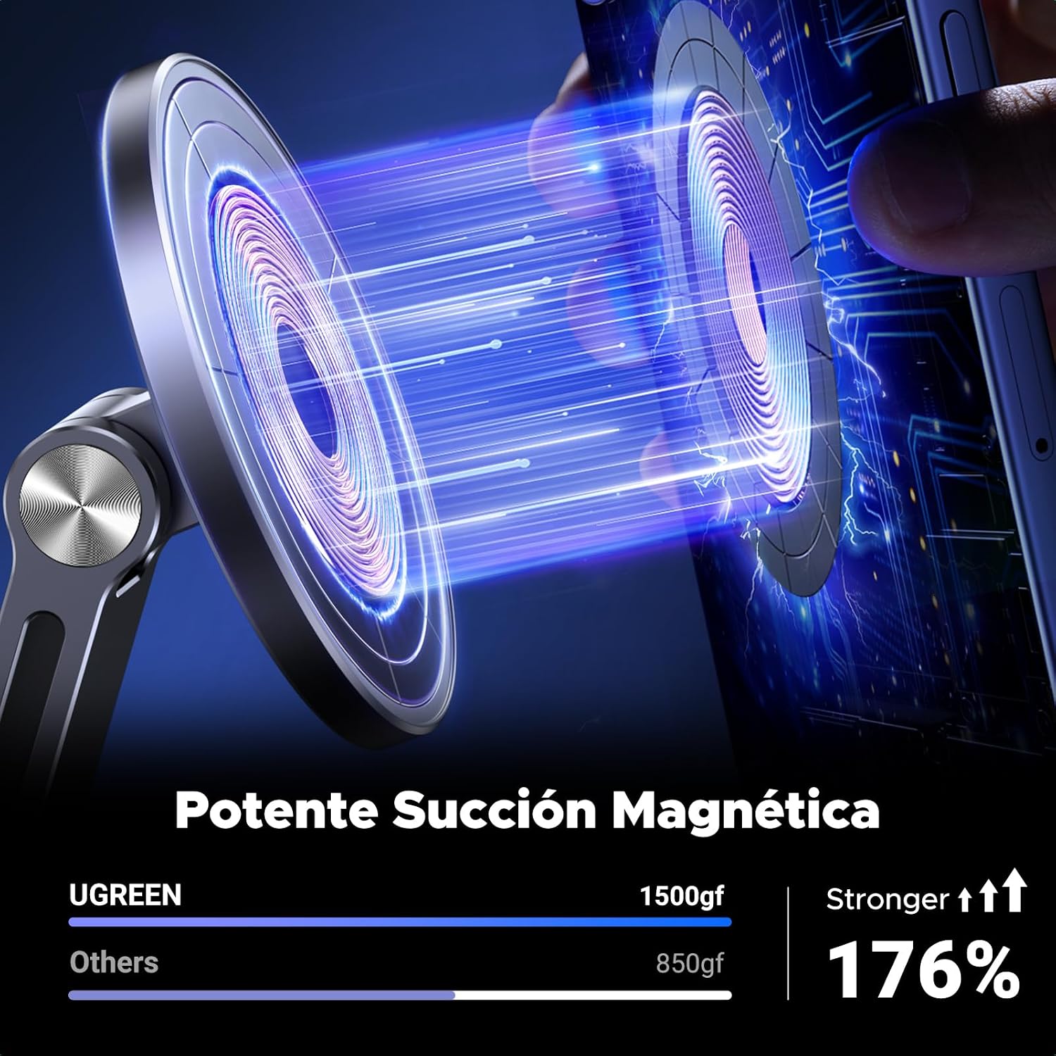 Detalle 1 de UGREEN Soporte Magnético Magsafe para iPhone y Galaxy