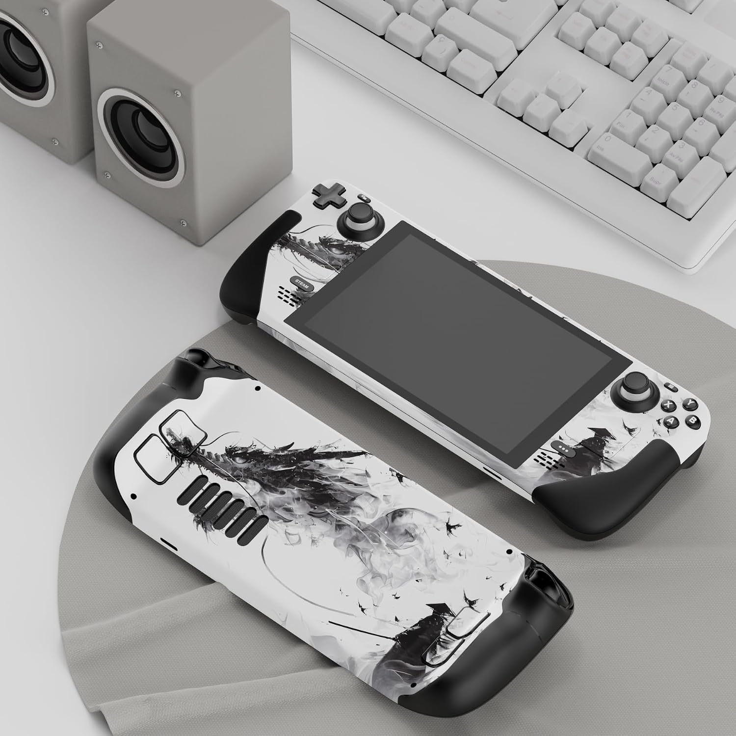Detalle 2 de playvital Custom Stickers for Steam Deck LCD – Full Protective Skin Decal Set in Mistborn Dragon