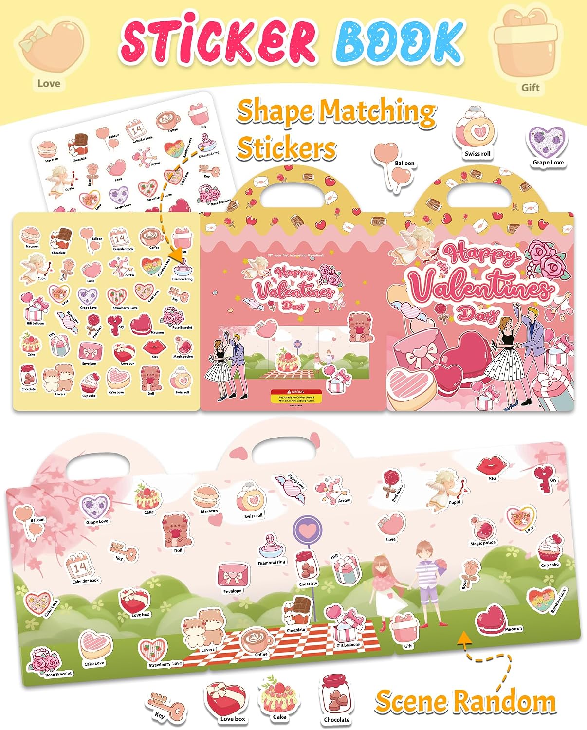 Detalle 2 de Benresive Reusable Sticker Book 3+
