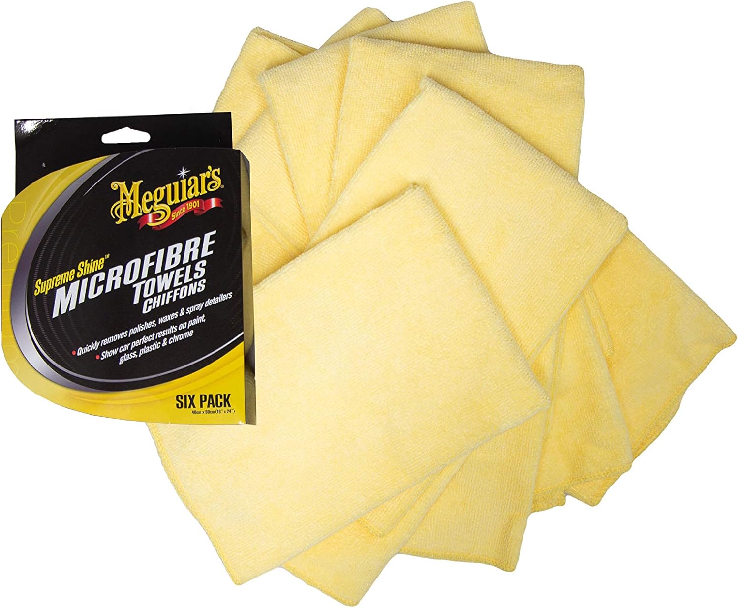 Detalle 2 de Meguiar's Supreme Shine Mikrofasertücher 6er Pack – ultrakuschelige, streifenfreie Poliertücher