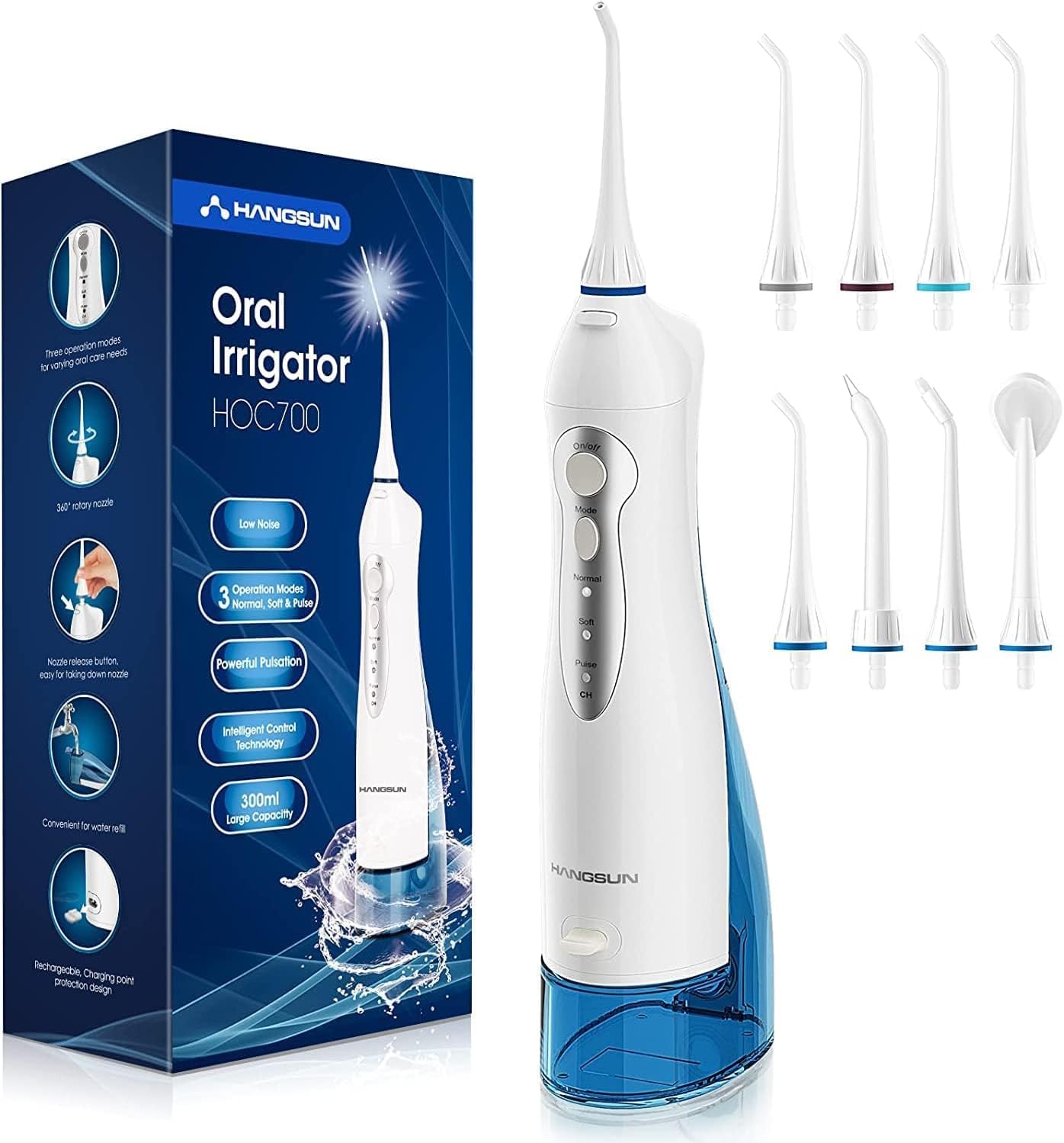 Detalle de Hangsun HOC700 Water Flosser 300ml 🦷