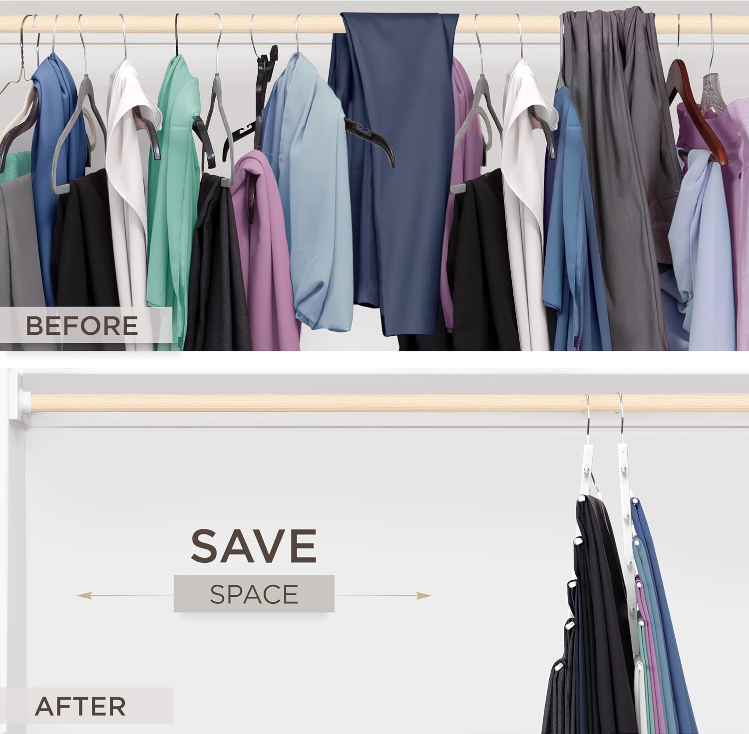 Detalle de MORALVE Pants Hanger Beechwood