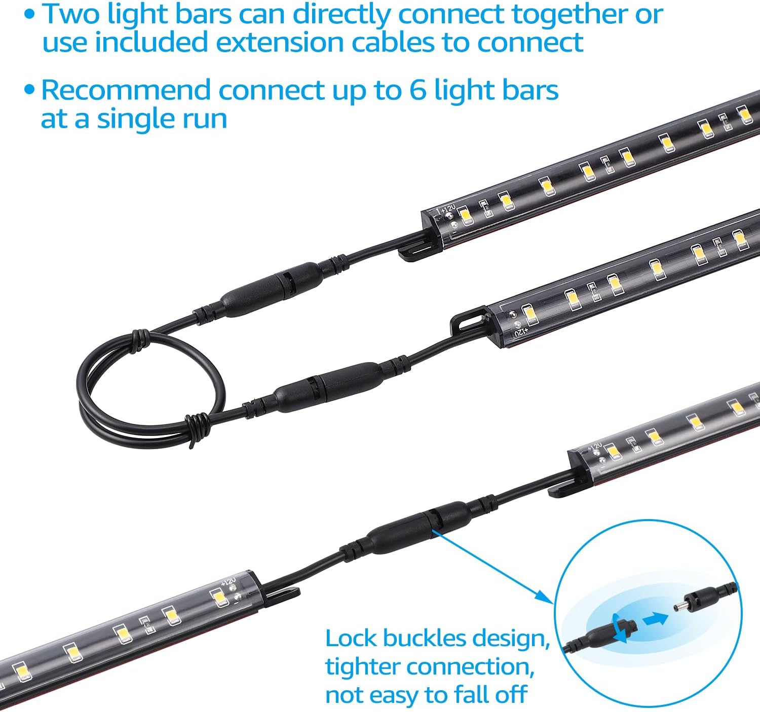 Detalle de TORCHSTAR MHSTPK-SS50 LED Safe Lighting Kit, 4 Bars, 5000K Motion Sensor