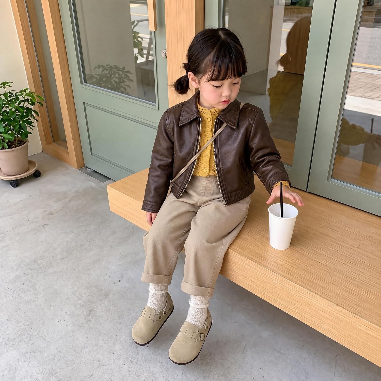 Detalle 2 de CUSHIONAIRE Kids Clogs Genuine Suede