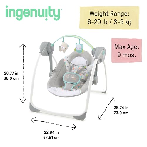 Thumbnail 4 de Ingenuity Comfort 2 Go Columpio portátil con música 🎵