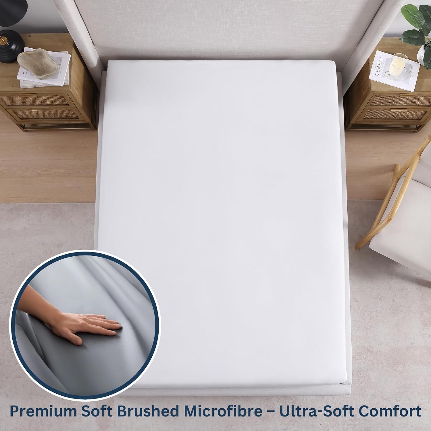Thumbnail 4 de King Fitted Sheet Deep Pocket 14 inch fitted sheet