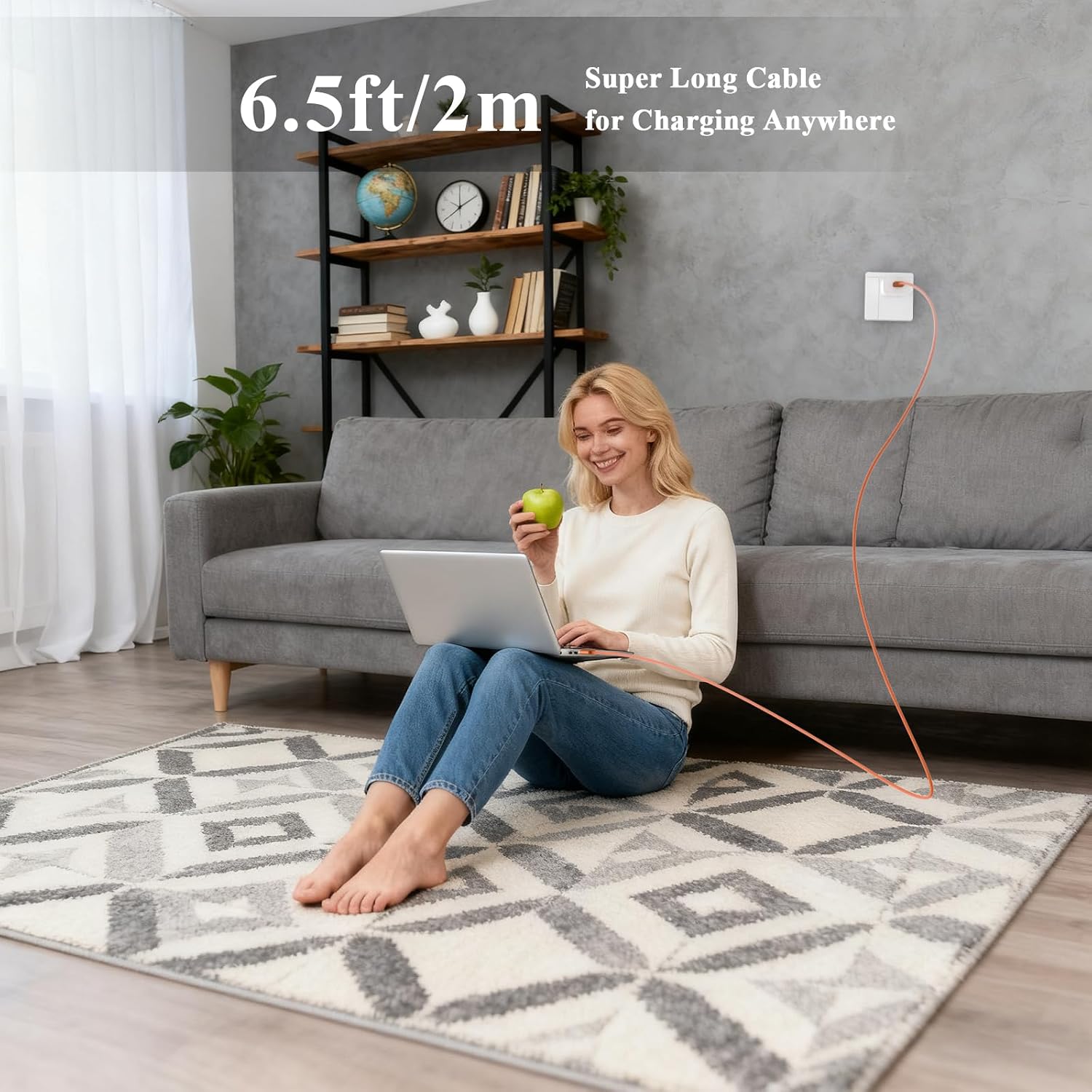 Thumbnail 6 de 6ft USB A to USB C fast charging cable