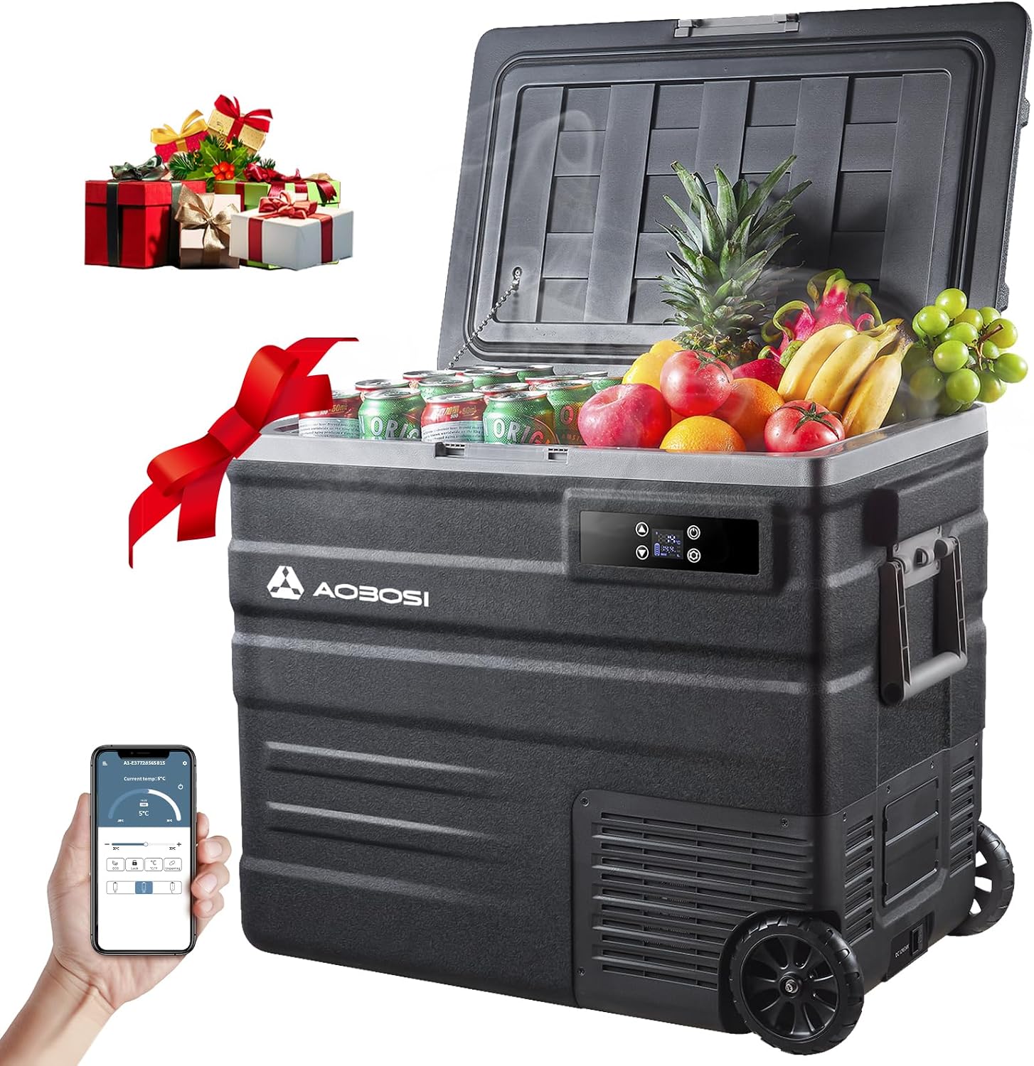 Detalle de AAOBOSI Kompressor-Kühlbox 65 l mit App