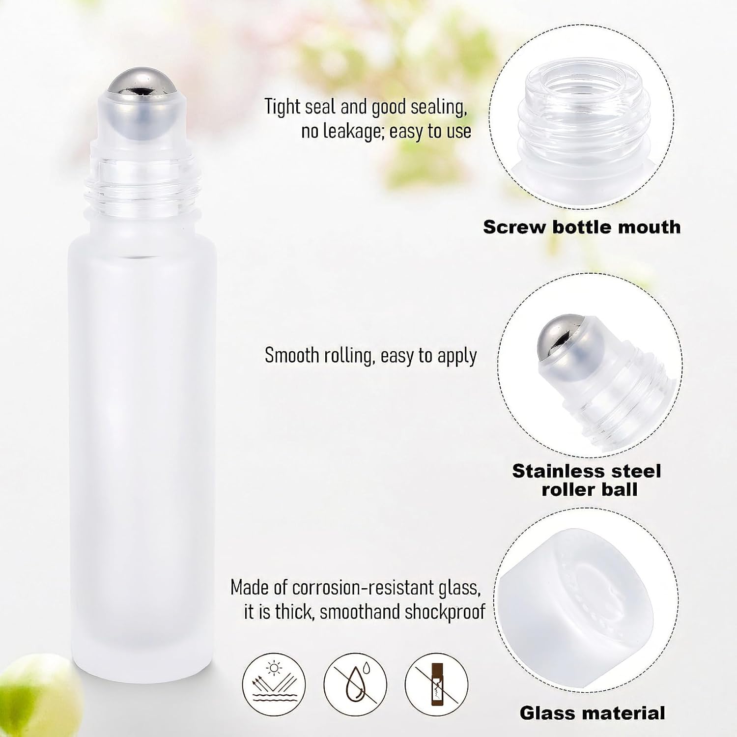 Detalle de Ellbest glass roller bottles 10 ml