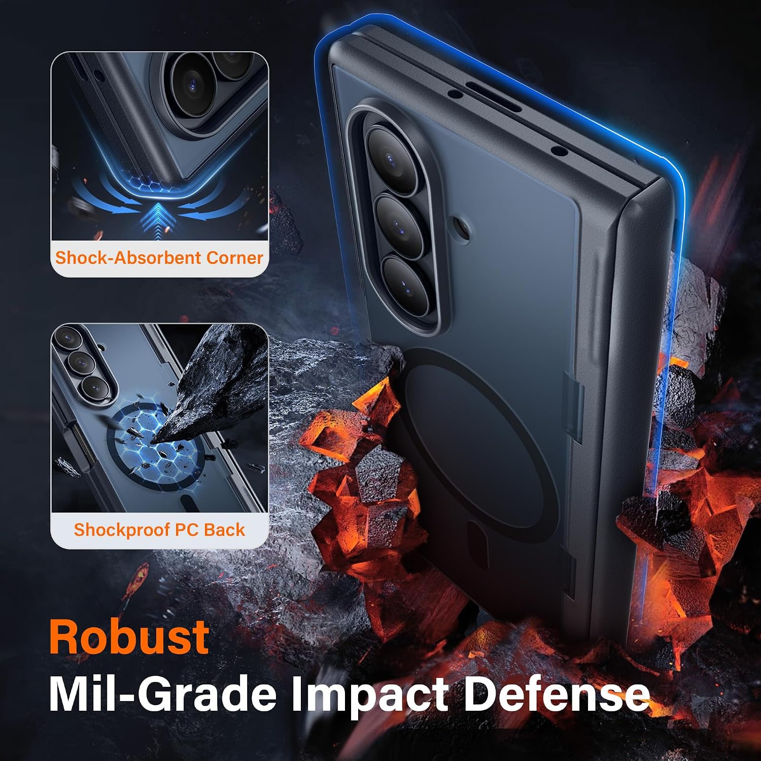 Detalle de MOBOSI FOLD8 Ultra Samsung Galaxy Z Fold 8 Ultra用ケース プライバシー保護・ヒンジカバー・折りたたみスタンド付き