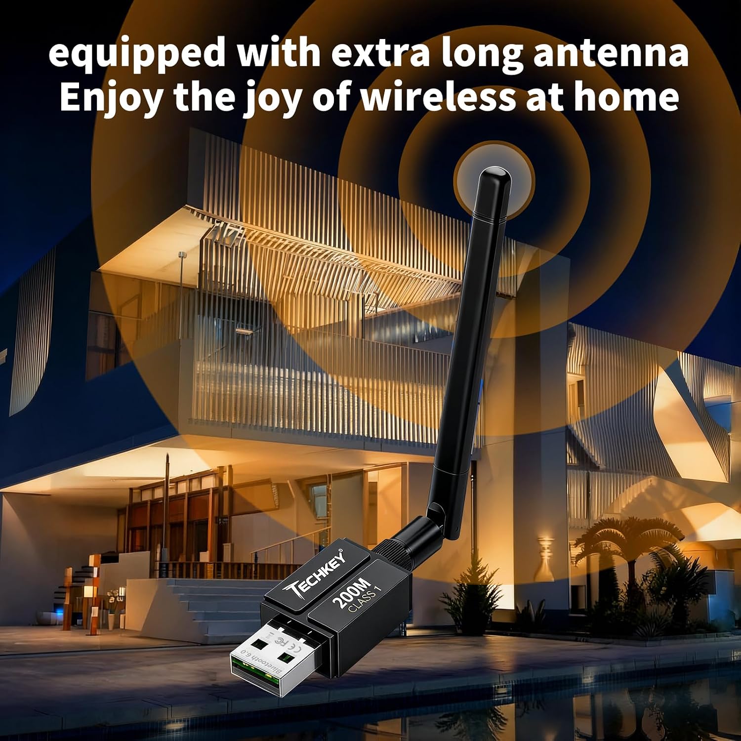 Detalle 2 de Techkey Bluetooth USB Adapter, Bluetooth 6.0