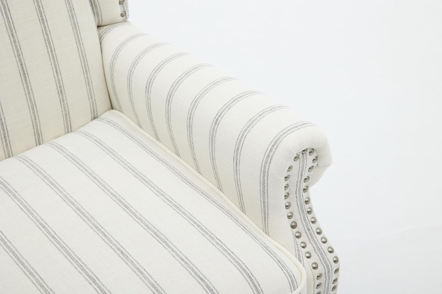 Thumbnail 6 de KEIKI Striped Wingback Accent Chair