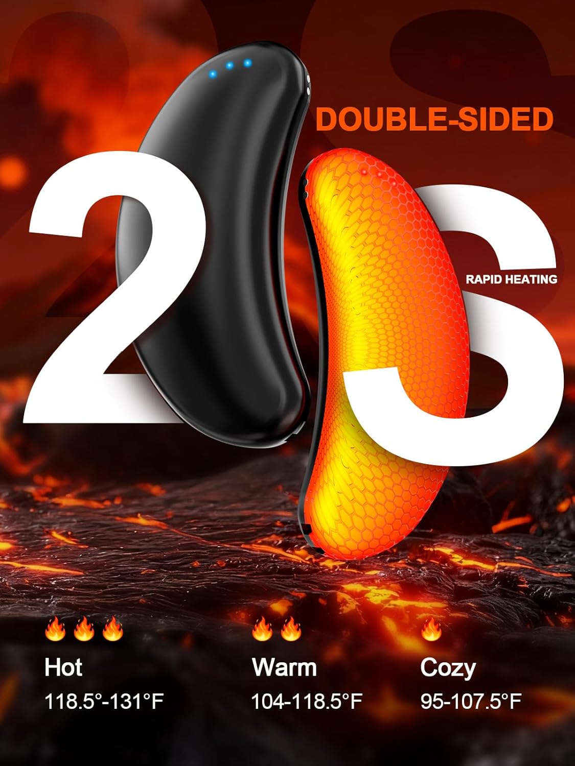Detalle de Hand Warmers Rechargeable 2 Pack with 2000mAh Battery