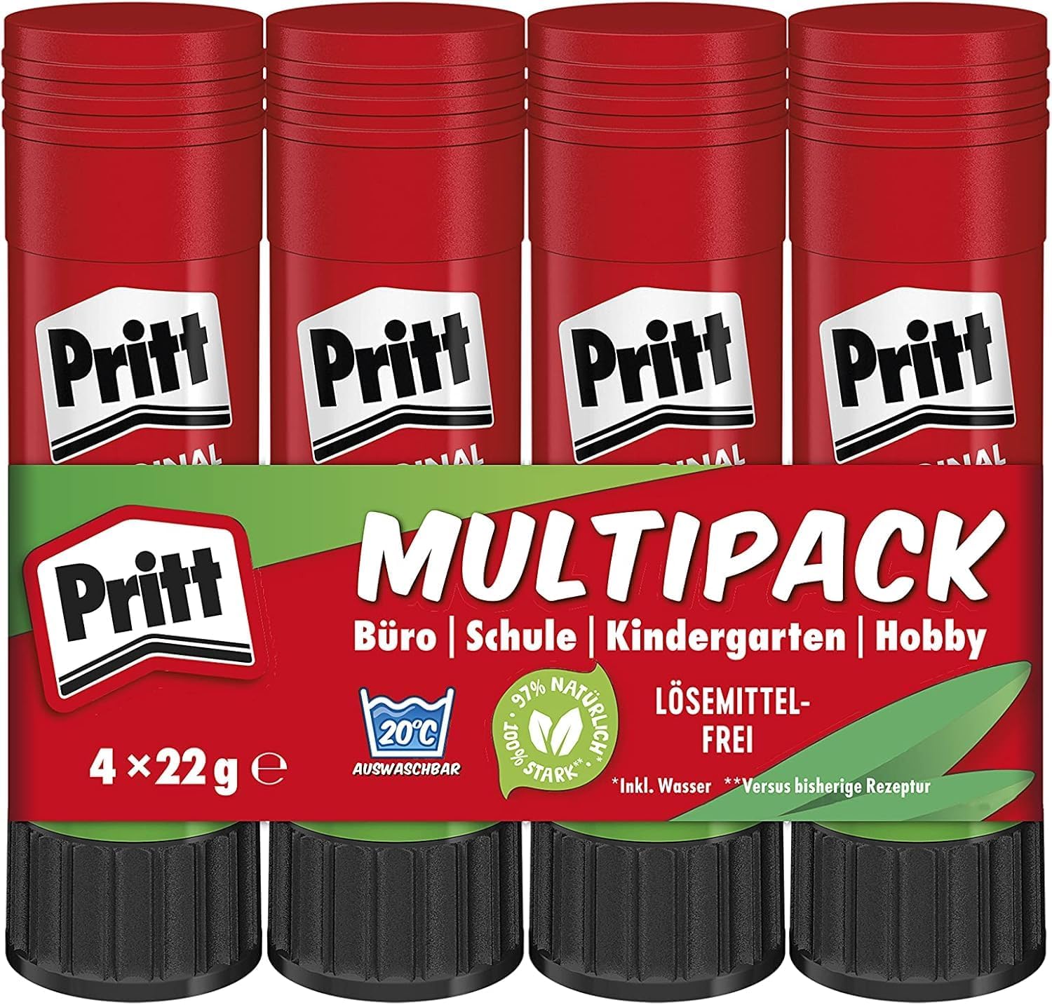 Pritt Penna adesiva 4x22 g: sicura per bambini, ideale per scuola e artigianato
