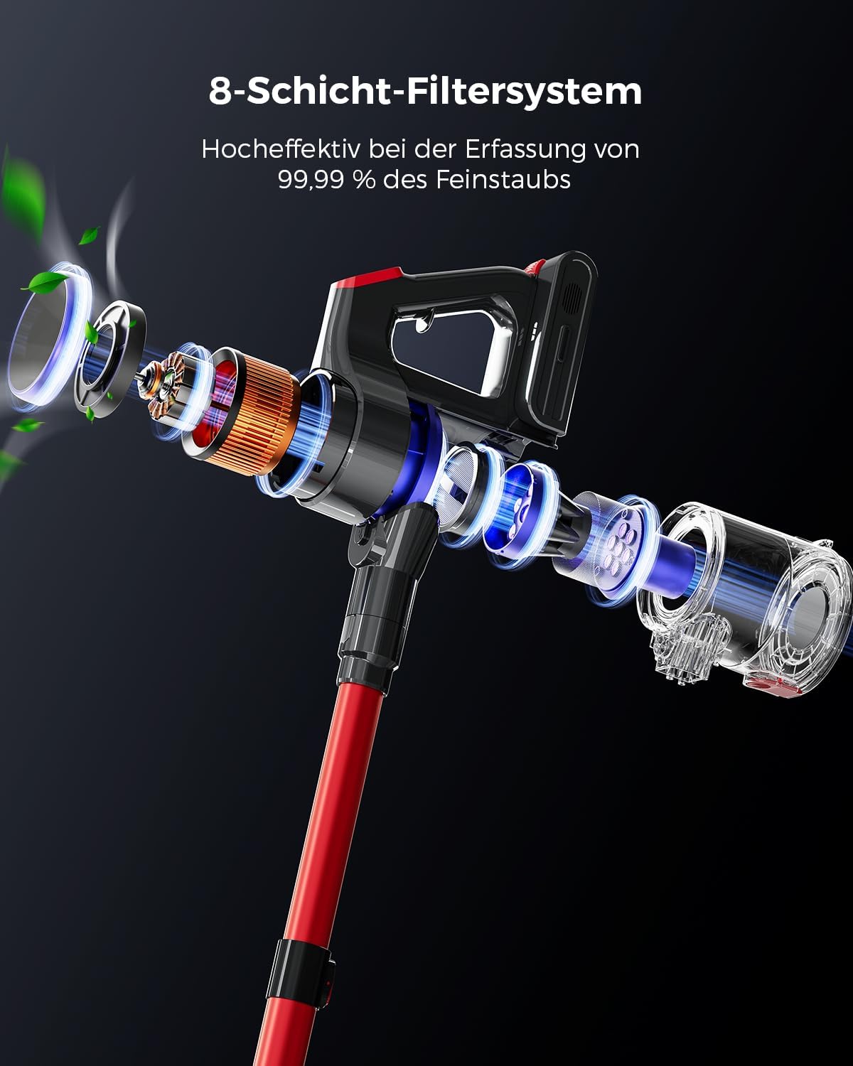 Thumbnail 2 de VACTechPro 55KPa/600W Akku Staubsauger Kabellos – leistungsstark, leise und smart