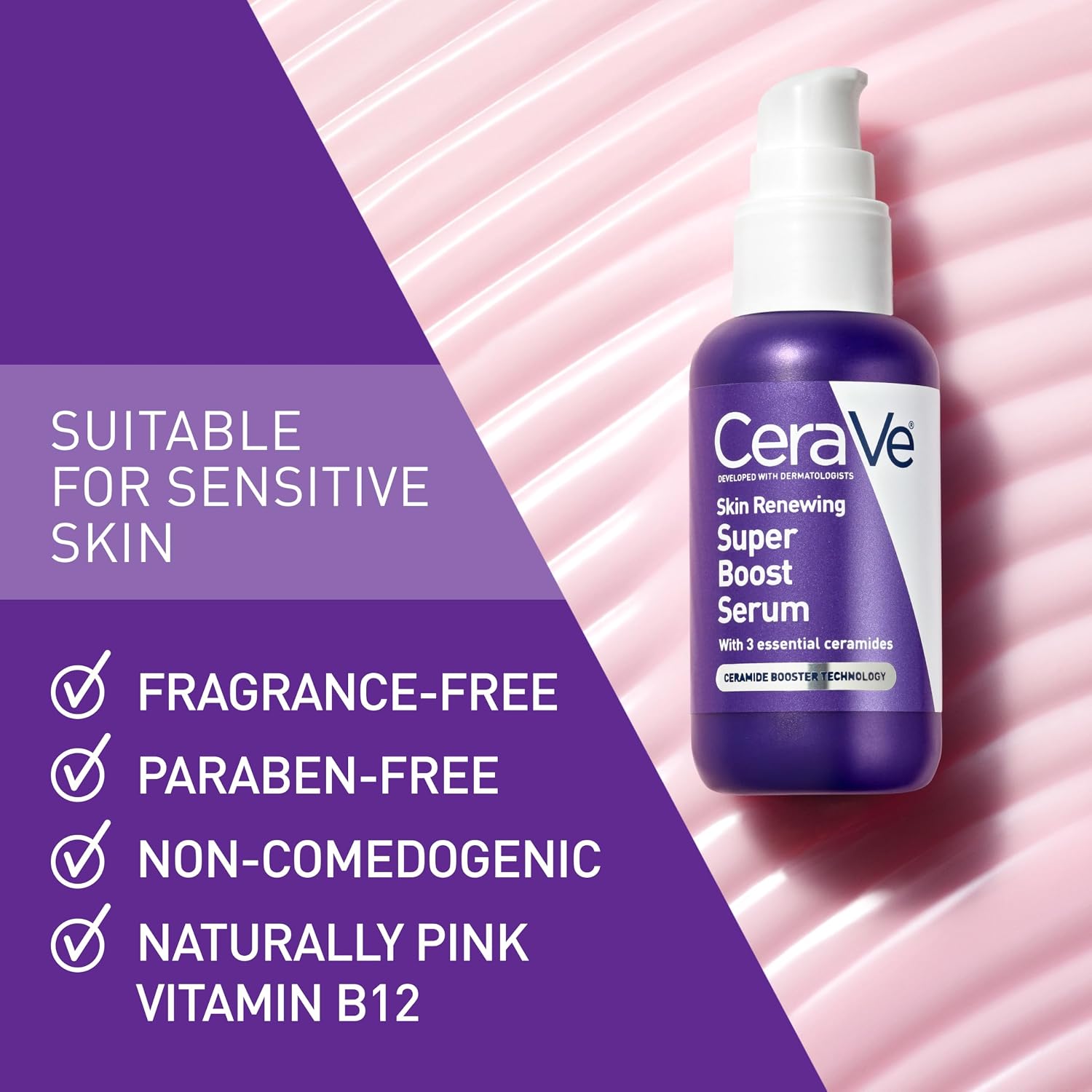 Detalle 2 de CeraVe Super Boost Anti-Aging Serum with Peptides, Hyaluronic Acid & Ceramides