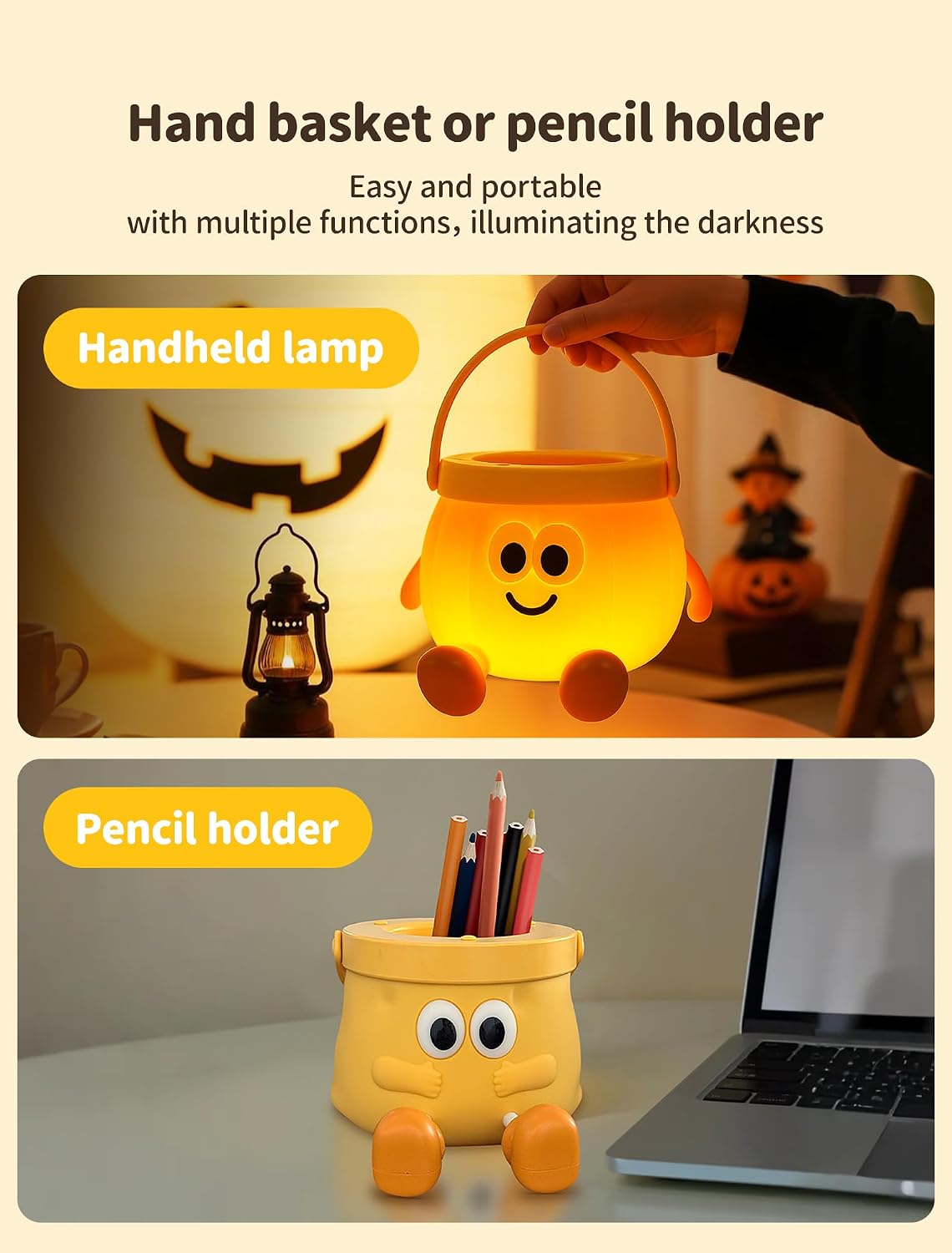 Detalle de Tarinks Pumpkin Night Light, Rechargeable