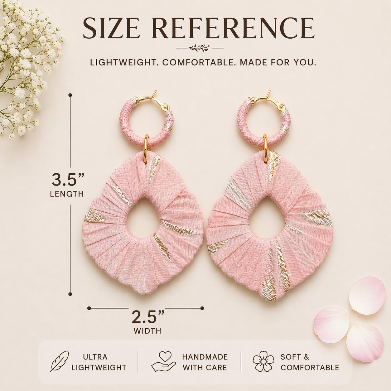 Detalle 2 de LUNÉA Statement Earrings, Silk-Wrapped