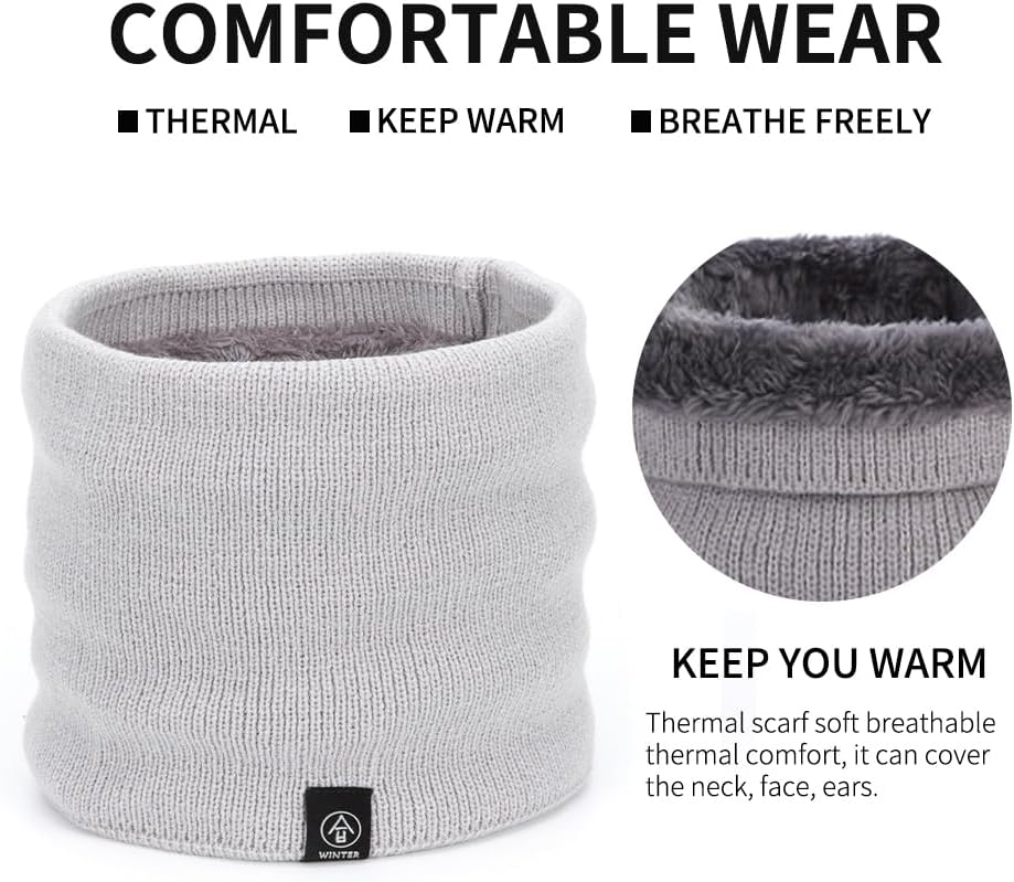 Detalle de HGDGears Winter Halsschlauch – Unisex Schlauchtuch als Maske, Windschutz und Halstuch