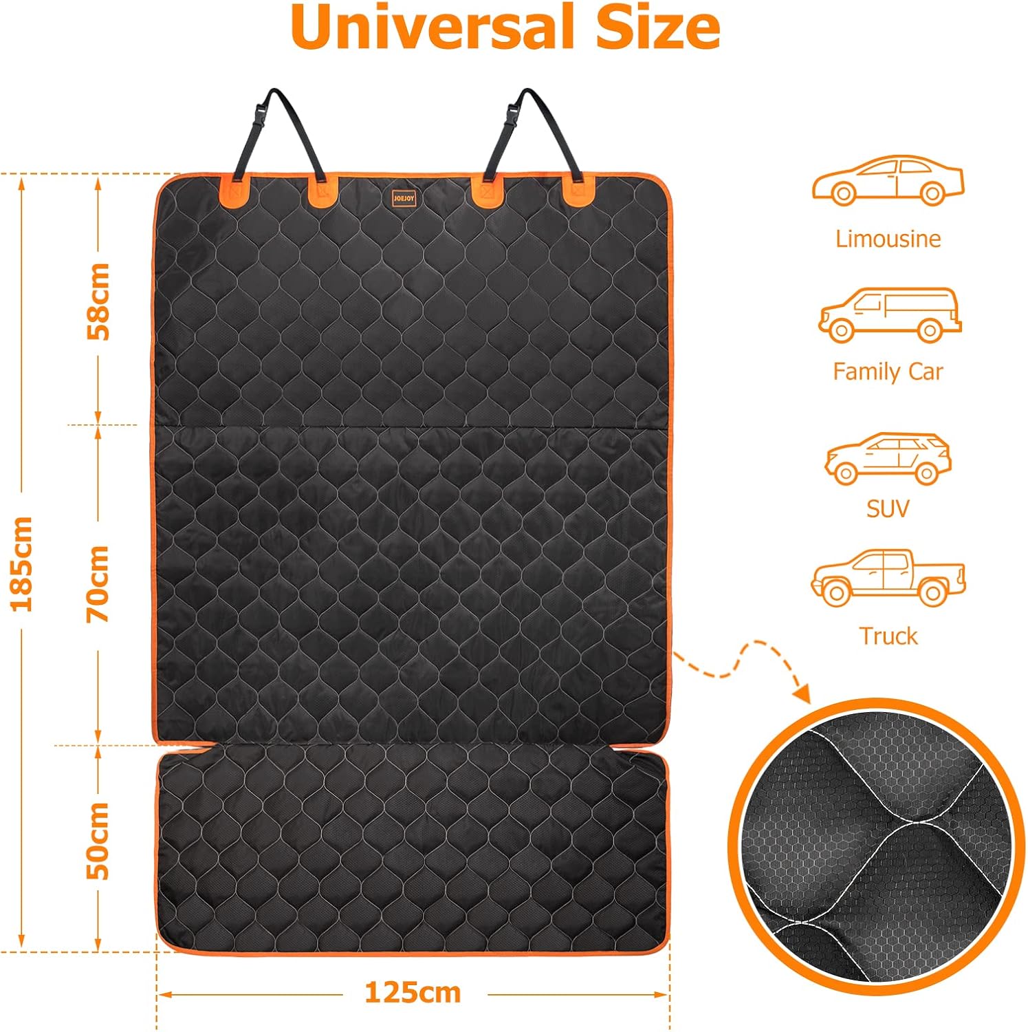 Detalle de JOEJOY Car Boot Liner for Dogs — Waterproof Boot Protector