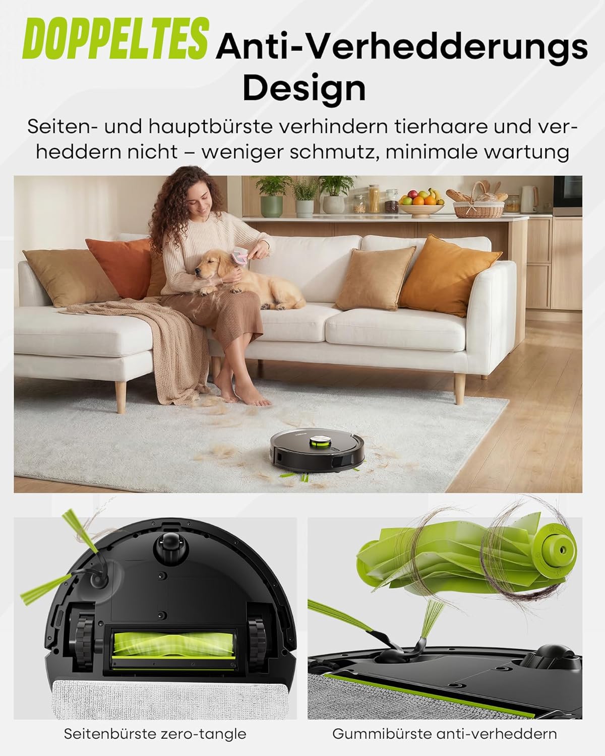 Thumbnail 5 de MONSGA Saugroboter mit Wischfunktion 8000PA – 4-in-1 Reinigung, Absaugstation und LiDAR Navigation
